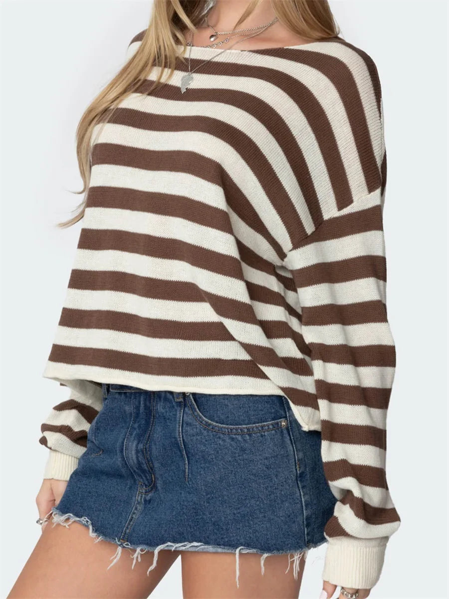 Striped Knit Pullover